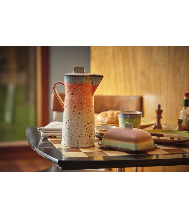 HKLIVING Botervloot 70s ceramics: butter dish mercury