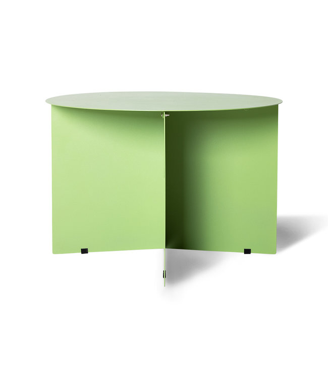 HKliving Bijzettafel metal side table round fern green