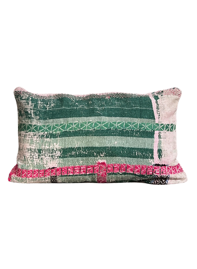 Kussenhoes Antic cushion cover 30x50cm roze, groen