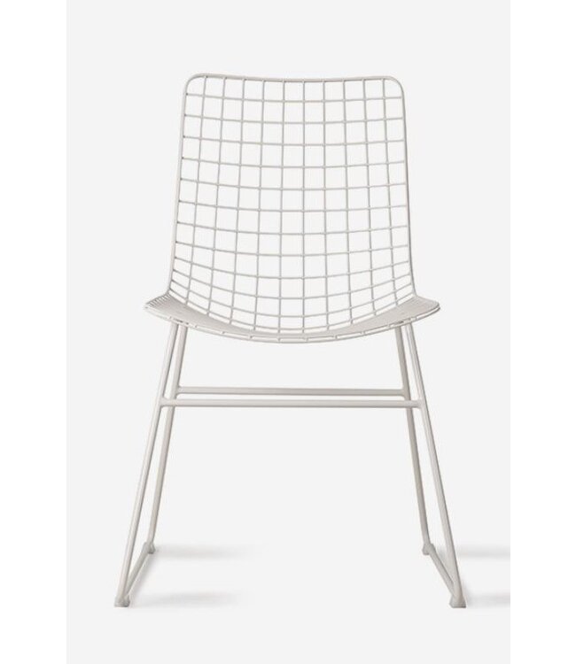 HKLIVING Stoel metal wire chair white
