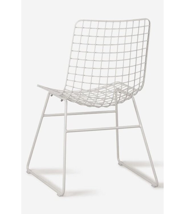 HKLIVING Stoel metal wire chair white