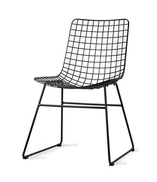 HKLIVING Stoel metal wire chair black