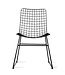 HKLIVING Stoel metal wire chair black