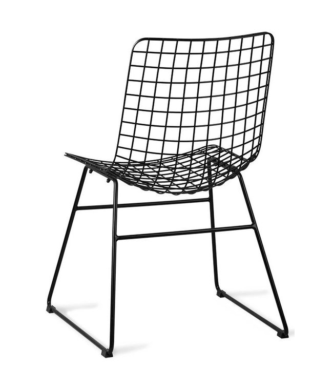HKLIVING Stoel metal wire chair black