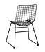 HKLIVING Stoel metal wire chair black