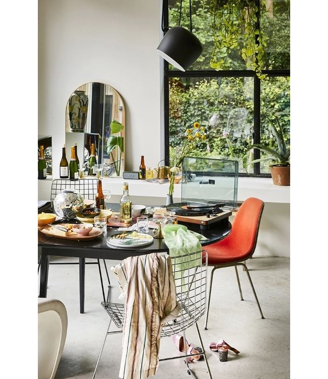 HKLIVING Stoel metal wire chair black
