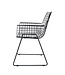 HKLIVING Stoel metal wire chair with arms black