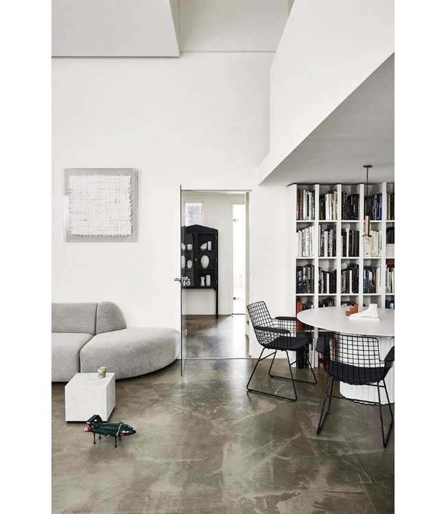 HKLIVING Stoel metal wire chair with arms black