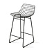 HKliving Barstoel wire bar stool black