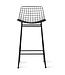 HKliving Barstoel wire bar stool black