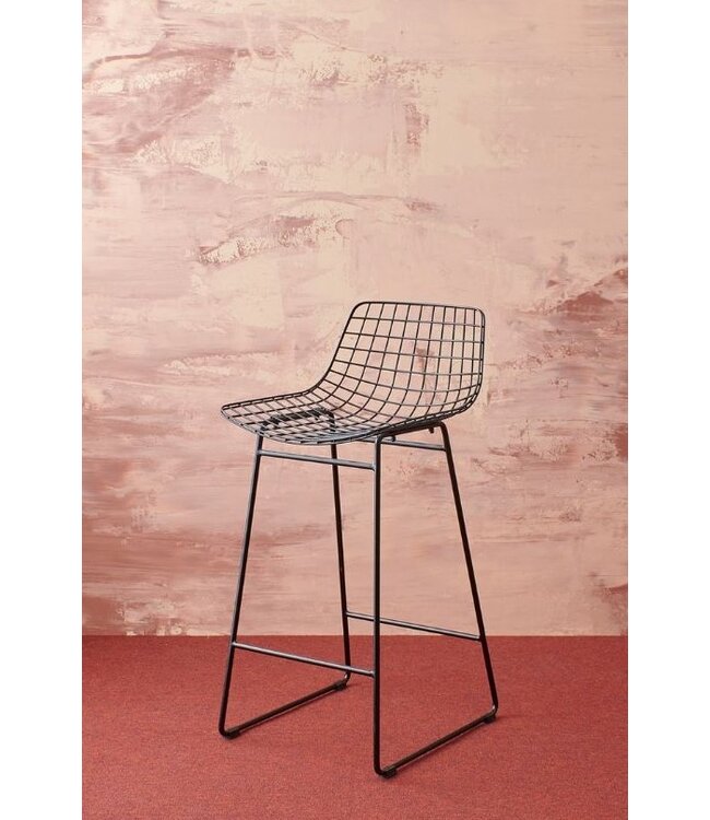 HKLIVING Barstoel wire bar stool black