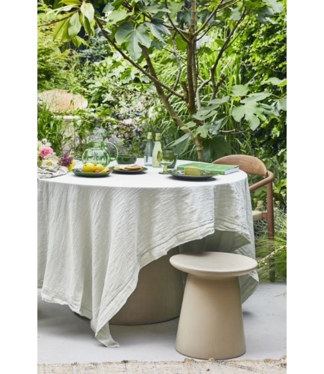 HKLIVING Bijzettafel earthenware creme