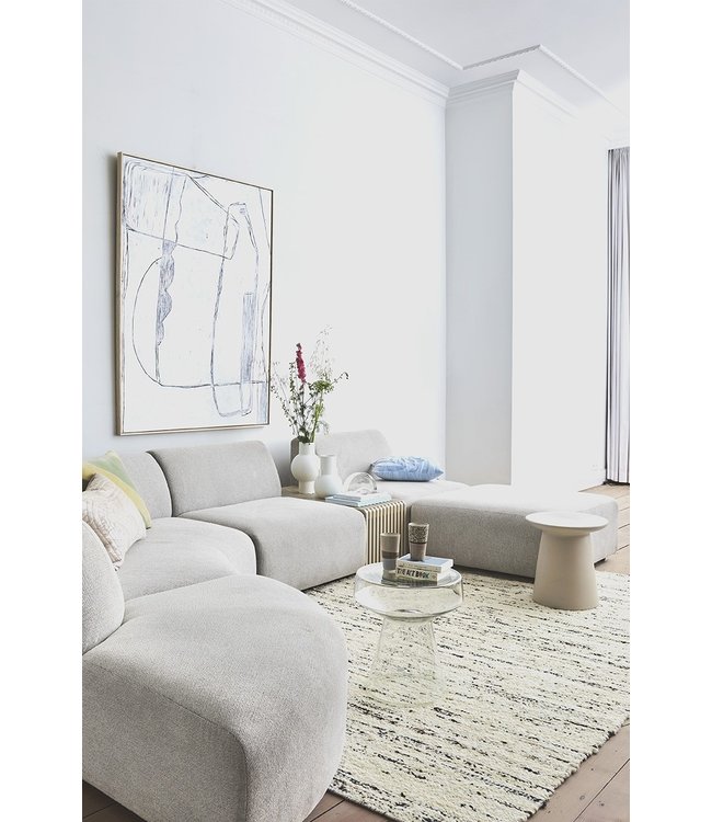 HKLIVING Bijzettafel earthenware creme