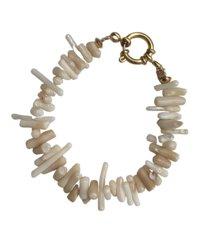 Bonnie studios Armband Flint white coral