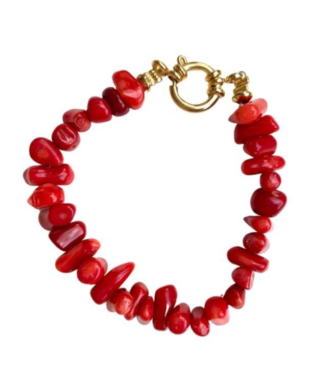 Bonnie studios Armband Flint red coral