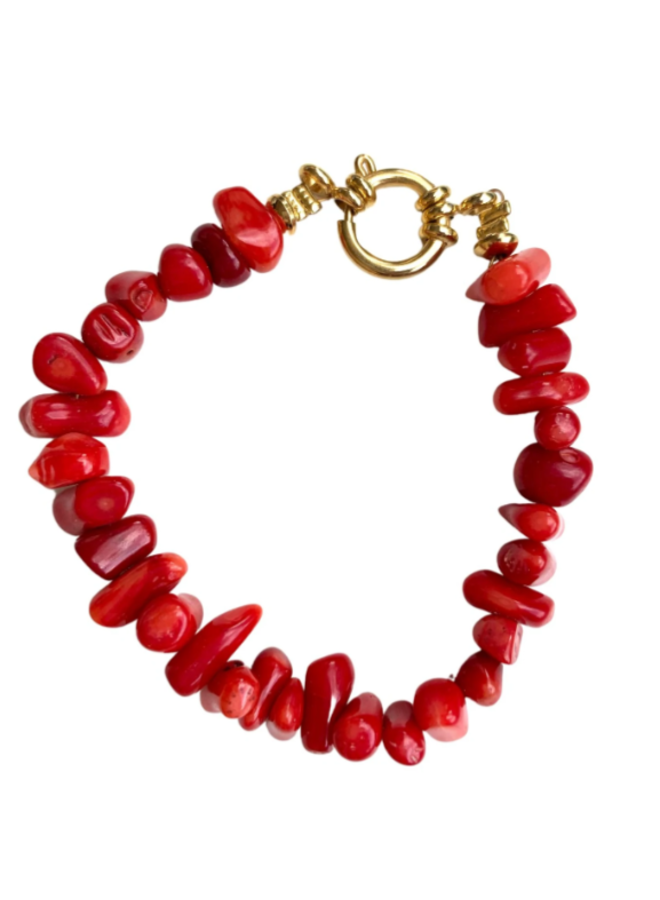 Armband Flint red coral