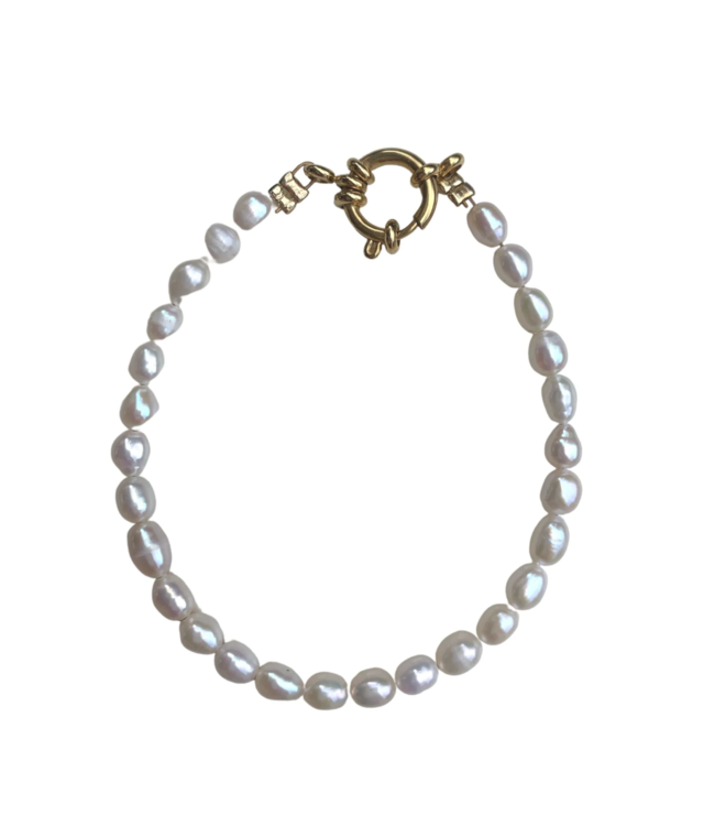 Bonnie studios Armband Boris 6mm baroque pearls