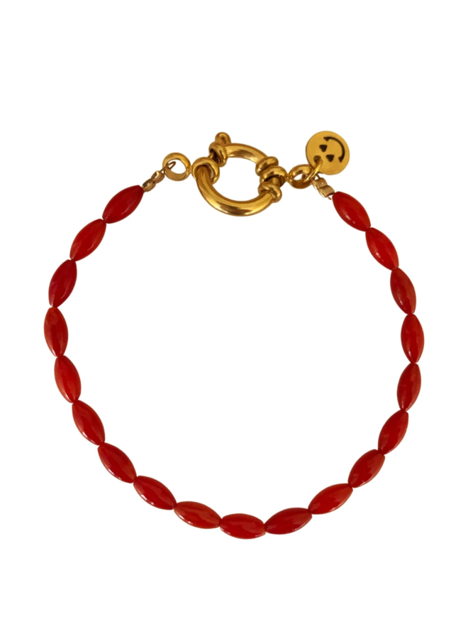 Armband Tommy red coral