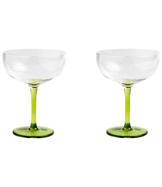 &Klevering Champagneglas coupe leaves (set of 2)
