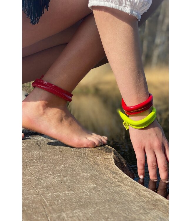 Slingher Haarclip Armband geel