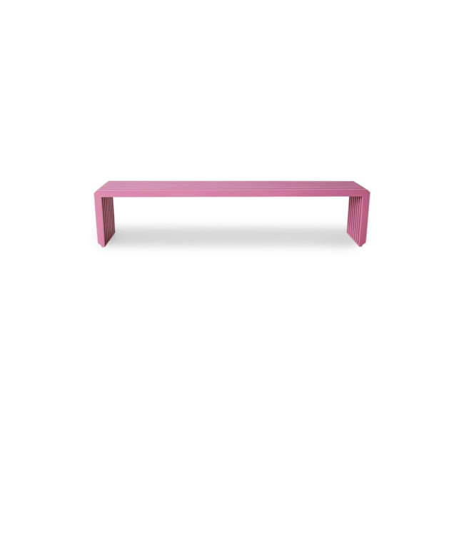 HKLIVING Bank slatted bench hot pink L