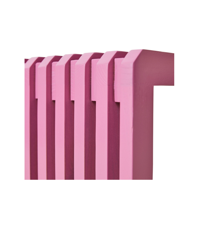 HKLIVING Bank slatted bench hot pink L