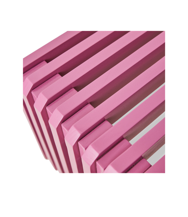 HKLIVING Bank slatted bench hot pink L