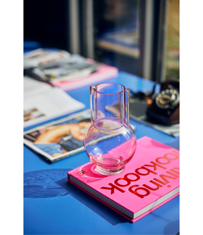 HKLIVING Vaas glass vase sundae pink