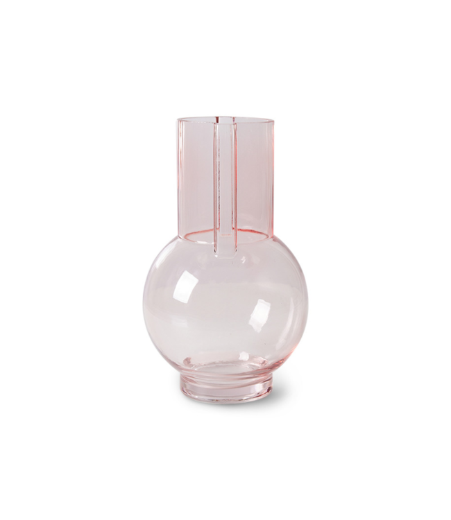 HKLIVING Vaas glass vase sundae pink