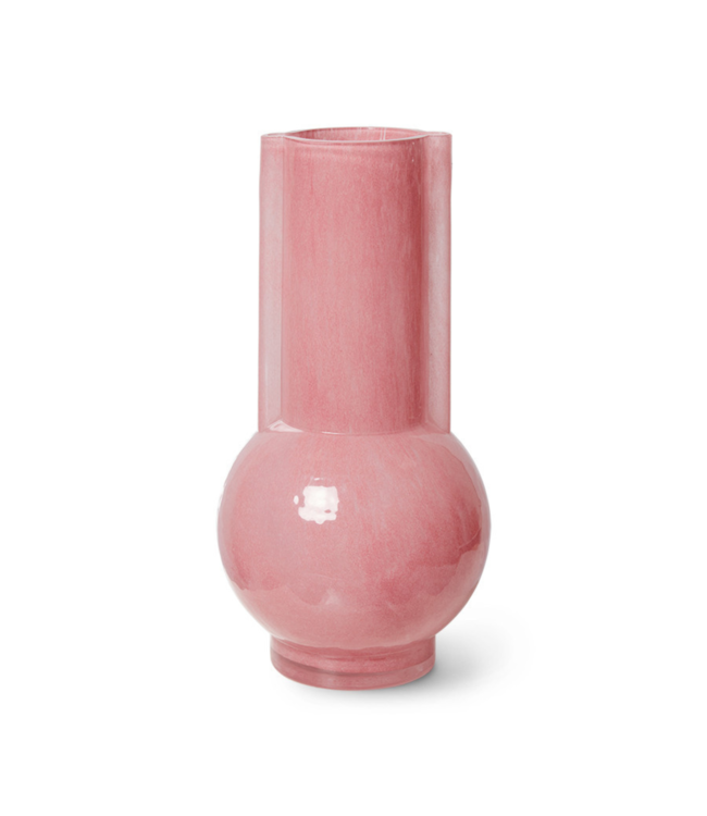 HKliving Vaas glass vase flamingo pink