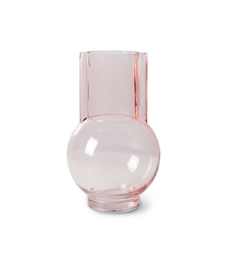 HKLIVING Vaas glass vase sundae pink
