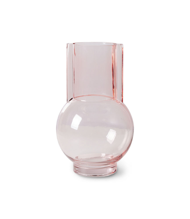 HKLIVING Vaas glass vase sundae pink