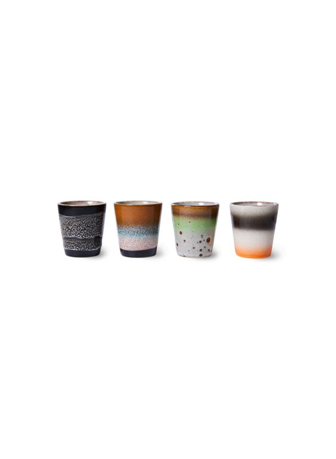 Mok 70s ceramics ristretto mugs good vibes (set of 4)