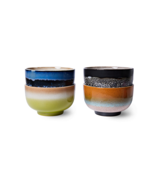 HKliving Kom 70s ceramics noodle bowls groovy (set of 4)