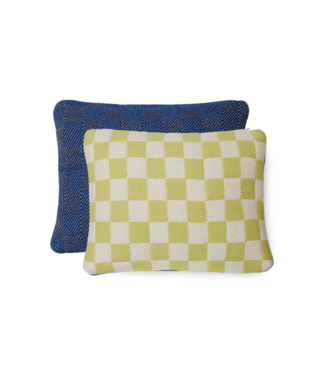 HKliving Kussen checkered woven cushion berries (38x48)