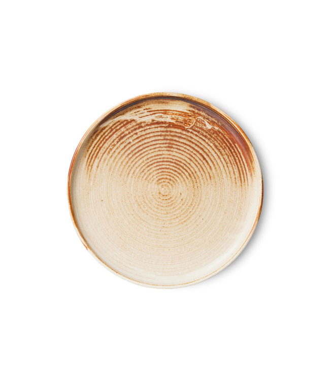 HKliving Bord chef ceramics side plate rustic cream brown