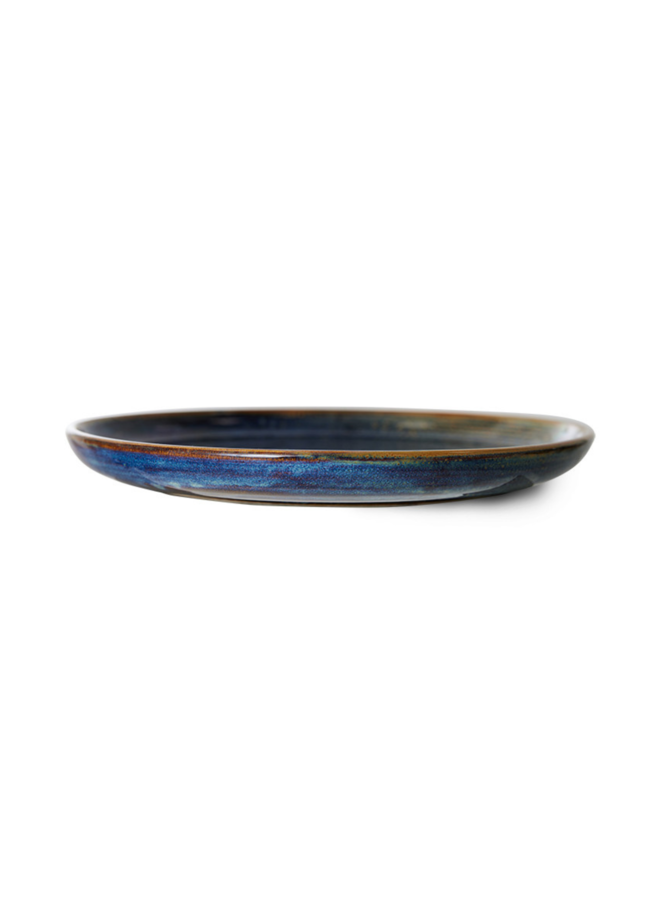 Bord chef ceramics side plate rustic blue