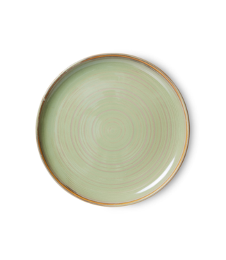 HKliving Bord chef ceramics dinner plate moss green