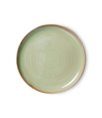 HKLIVING Dinerbord chef ceramics dinner plate moss green