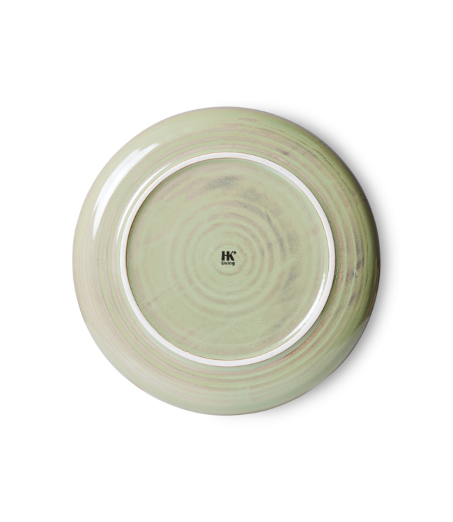 HKLIVING Bord chef ceramics dinner plate moss green