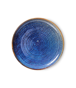 HKLIVING Dinerbord chef ceramics dinner plate rustic blue