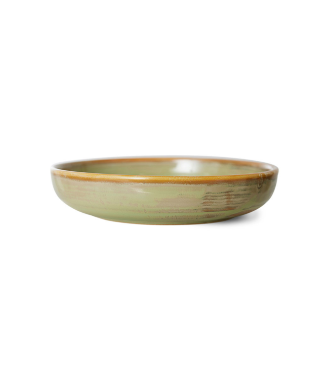 HKLIVING Diep bord M chef ceramics deep plate  rustic moss green