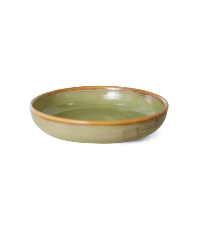 HKLIVING Diep bord M chef ceramics deep plate  rustic moss green