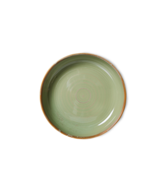 HKLIVING Diep bord M chef ceramics deep plate  rustic moss green