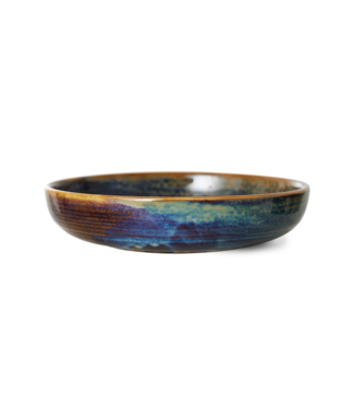 HKLIVING Diep bord M ceramics deep plate  rustic blue