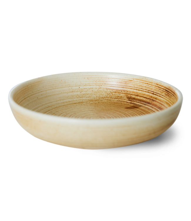 HKLIVING Diep bord L chef ceramics deep plate  rustic cream brown