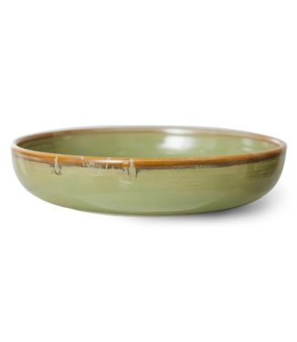 HKLIVING Diep bord L chef ceramics deep plate  rustic moss green