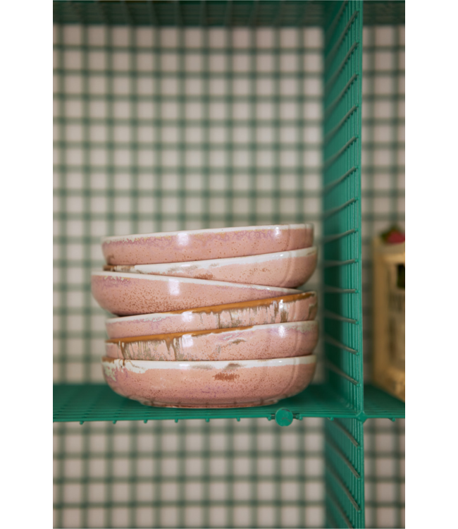 HKLIVING Diep bord L chef ceramics deep plate L rustic pink