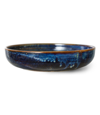 HKLIVING Diep bord L chef ceramics deep plate rustic blue