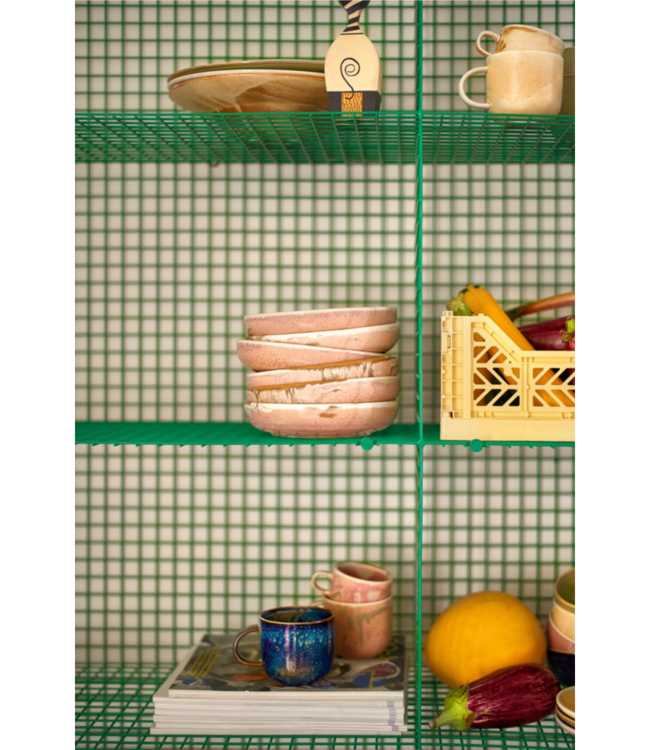 HKLIVING Bord chef ceramics pasta plate rustic cream brown